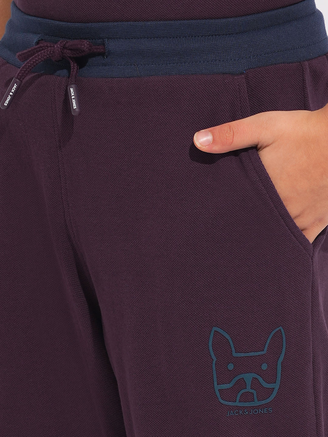 Boys Purple Co-ord Set Sweatpants - Image 6