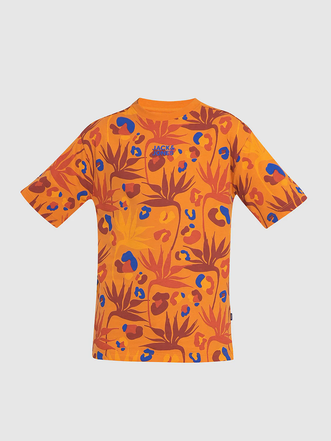 Boys Orange Fall Leaves Print Co-ord Set T-shirt - Image 7