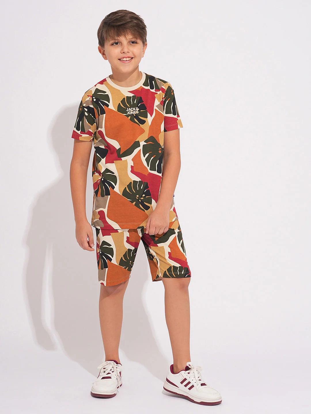 Boys Brown Camo Print Co-ord Set T-shirt - Image 5