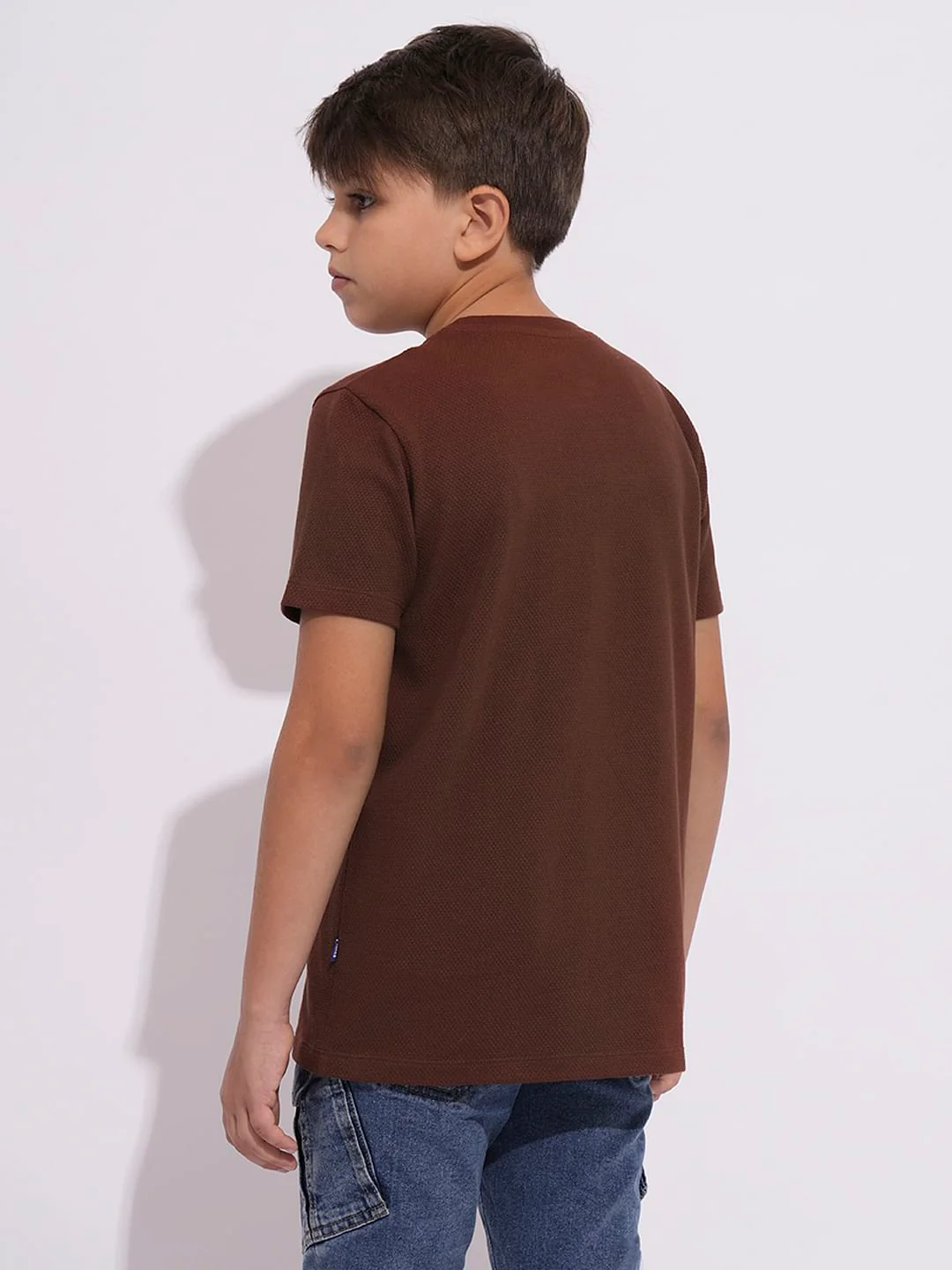 Boys Brown Logo Print T-shirt - Image 4