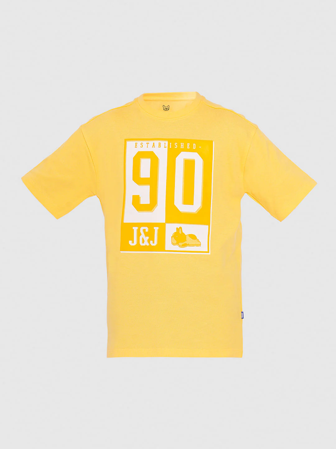 Yellow Cotton Printed T-shirt - Image 7