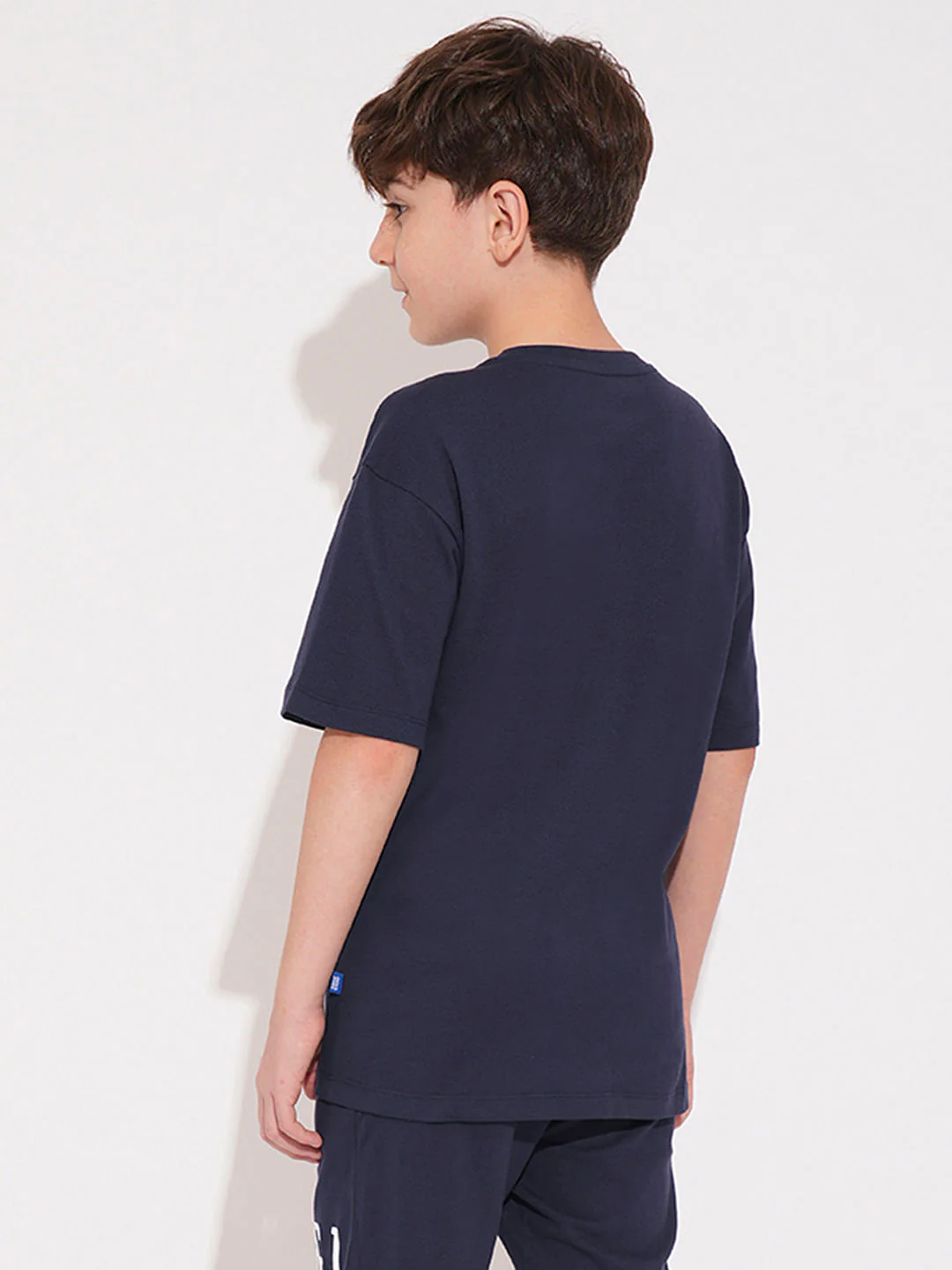 Boys Blue Printed Co-ord Set T-shirt - Image 4
