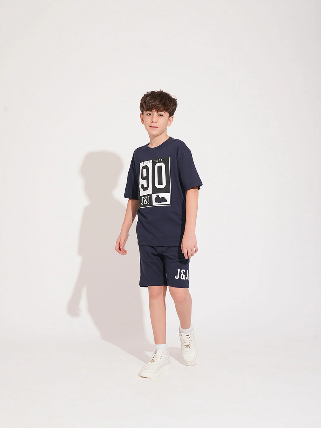 Boys Blue Printed Co-ord Set T-shirt - Image 5