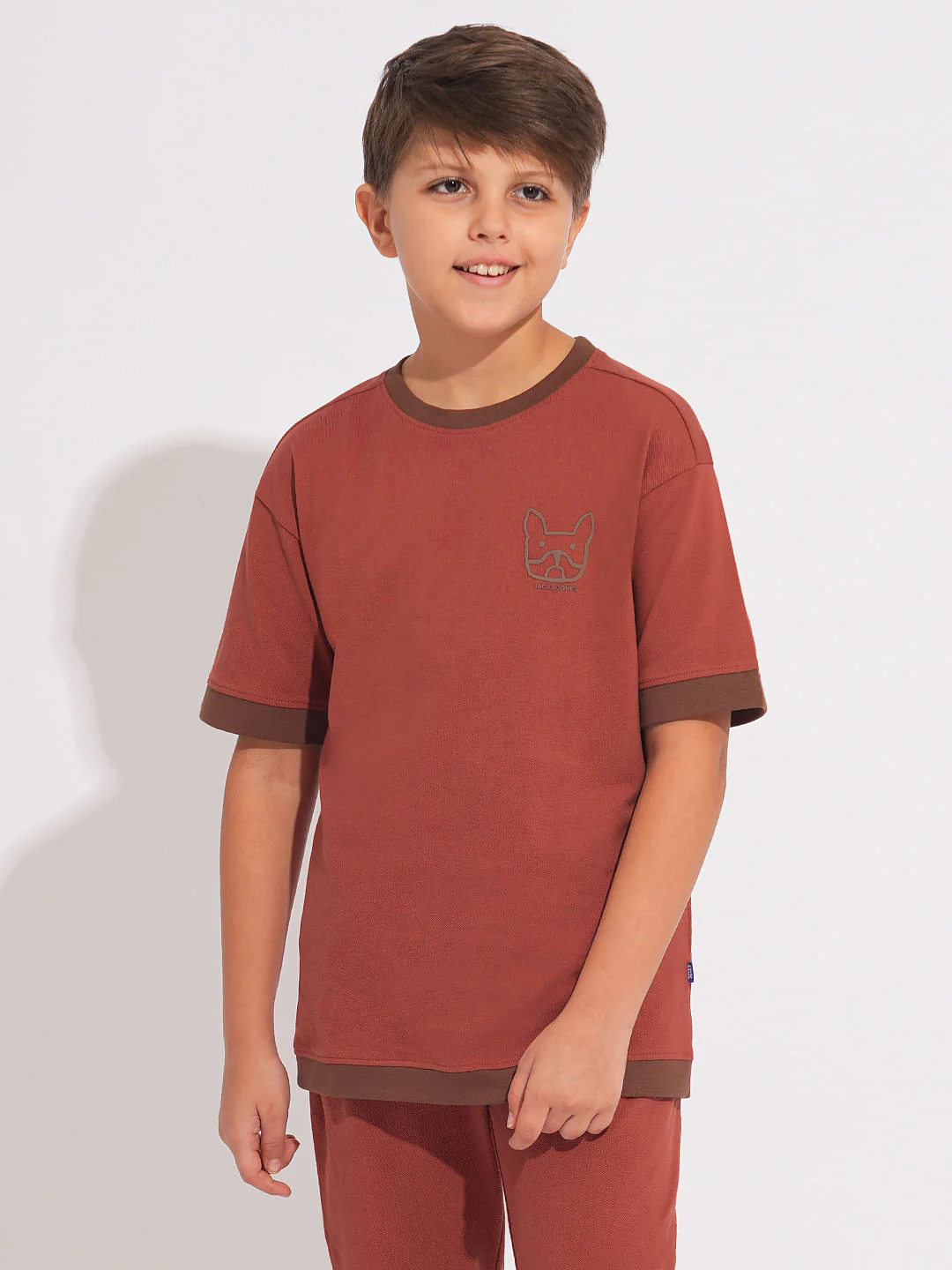 Boys Rust Co-ord Set T-Shirt - Image 2