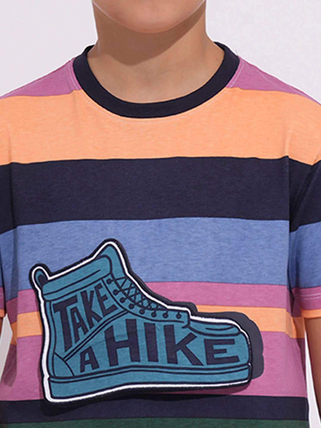 Boys Multi-Colour Striped T-shirt - Image 6