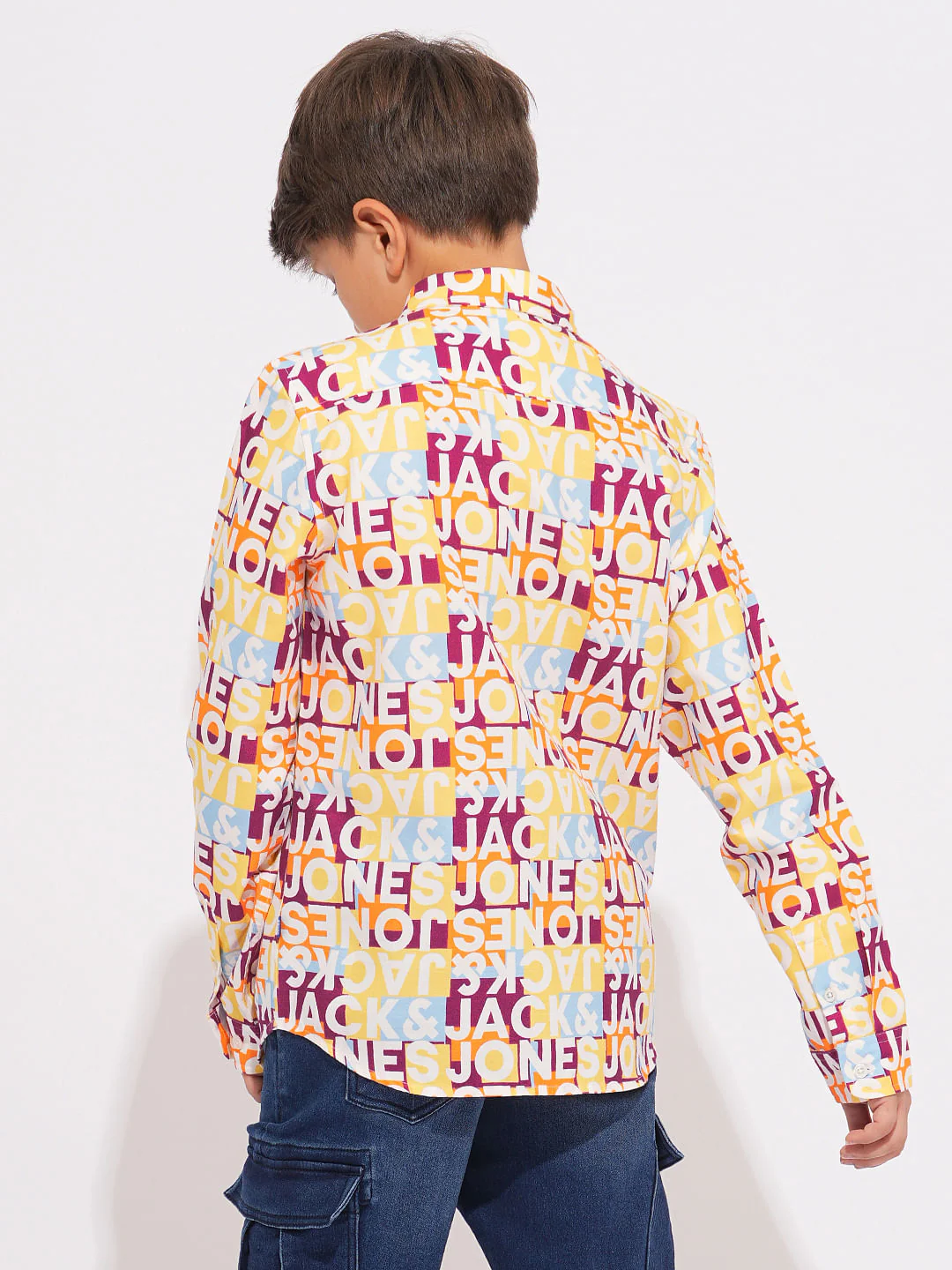 Boys Yellow Typographic Print Shirt - Image 4
