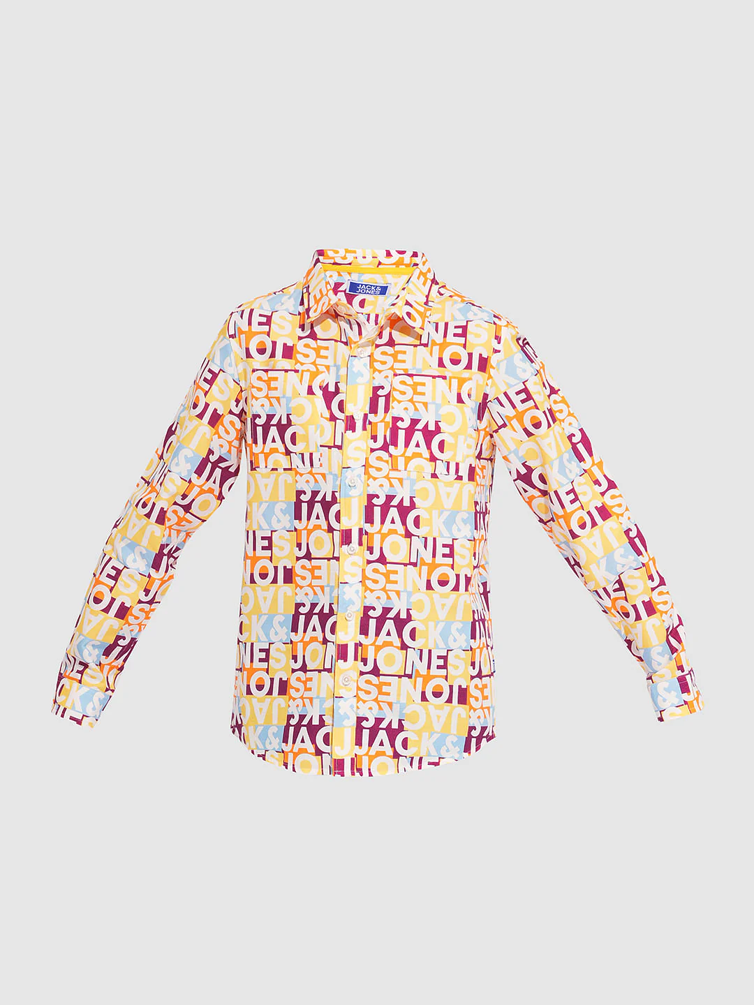 Boys Yellow Typographic Print Shirt - Image 7