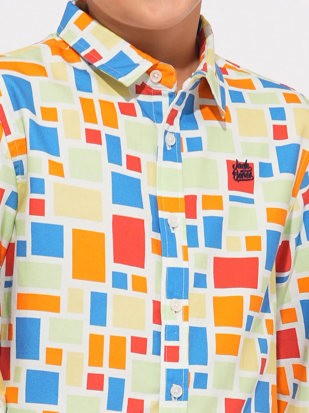 Boys Multi-Colour Check Print Shirt - Image 6