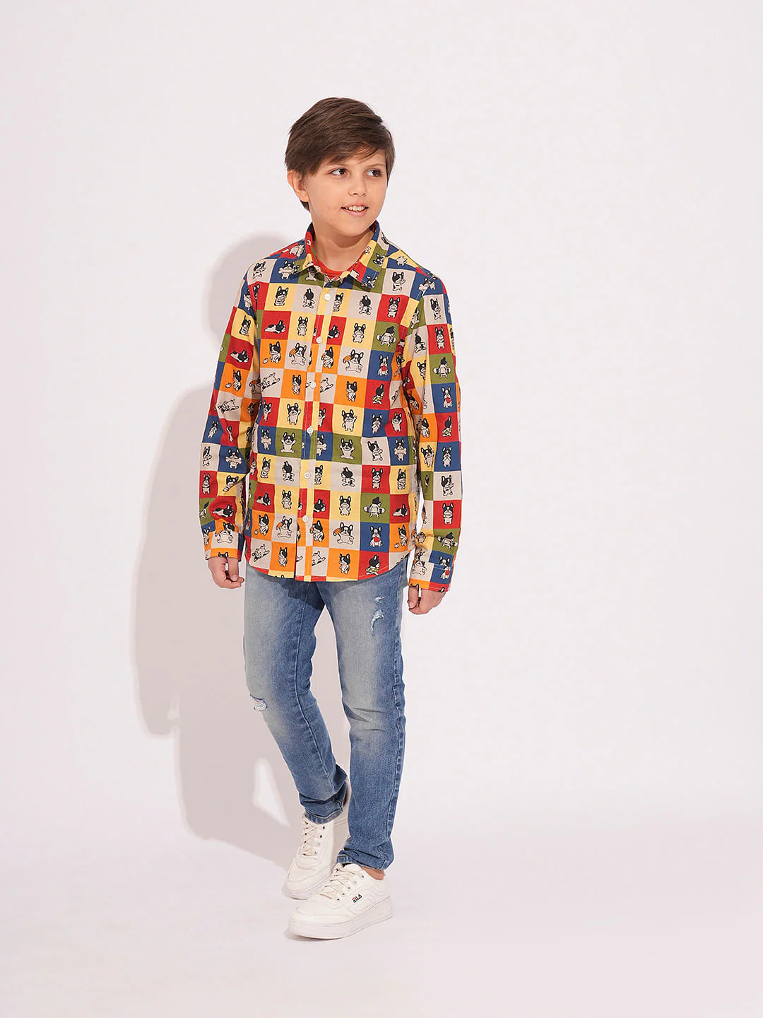 Multi-Colour Doggo Print Shirt - Image 5
