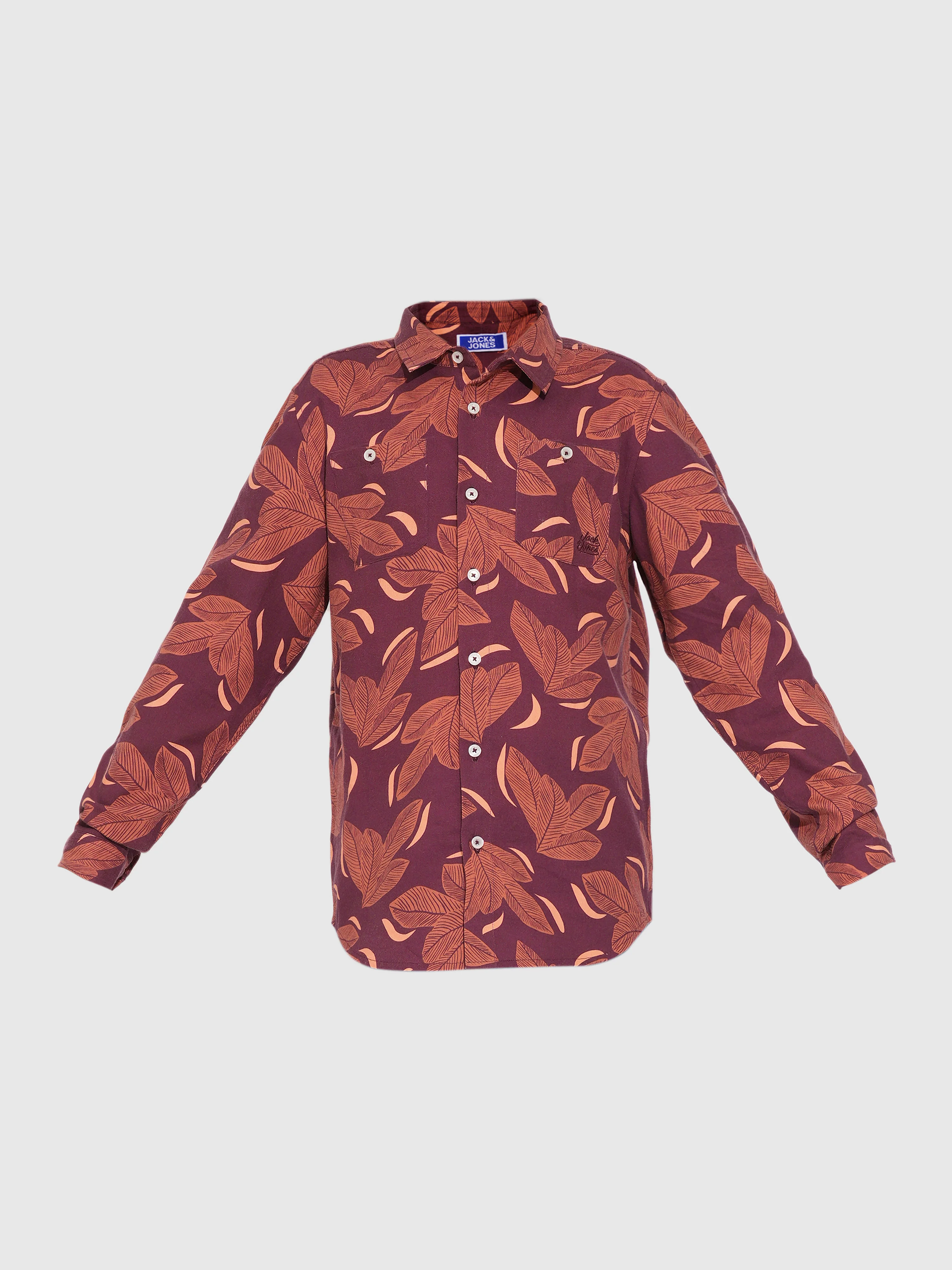 Boys Rust Printed Cotton Shirt - Image 7