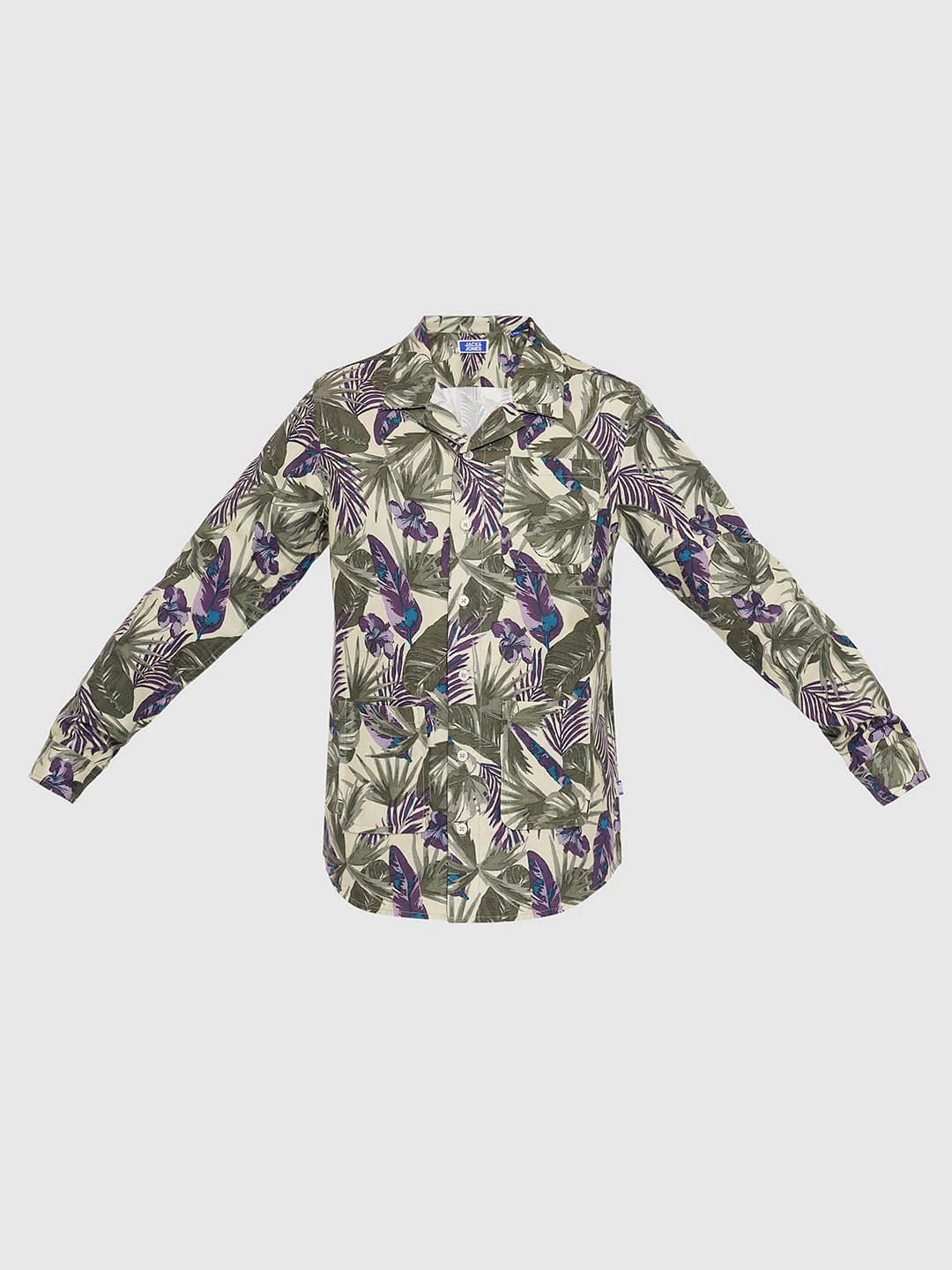 Boys Green Tropical Print Co-ord Set Shirt - Image 7