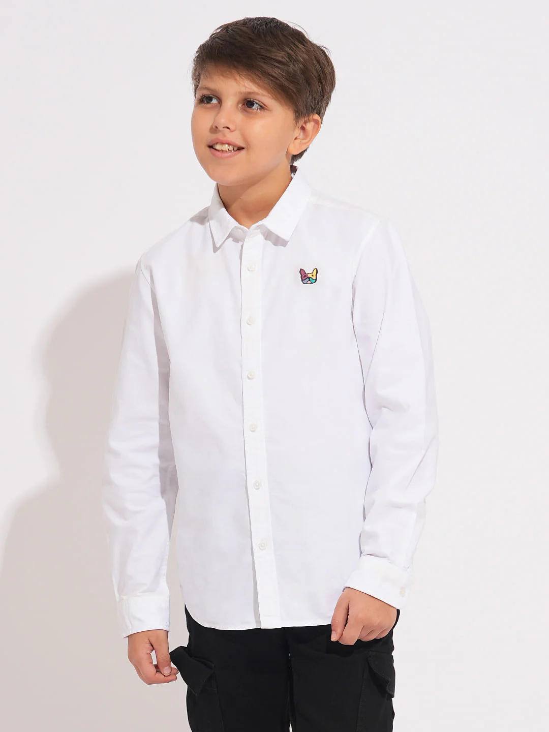 Boys White Oxford Cotton Shirt - Image 3