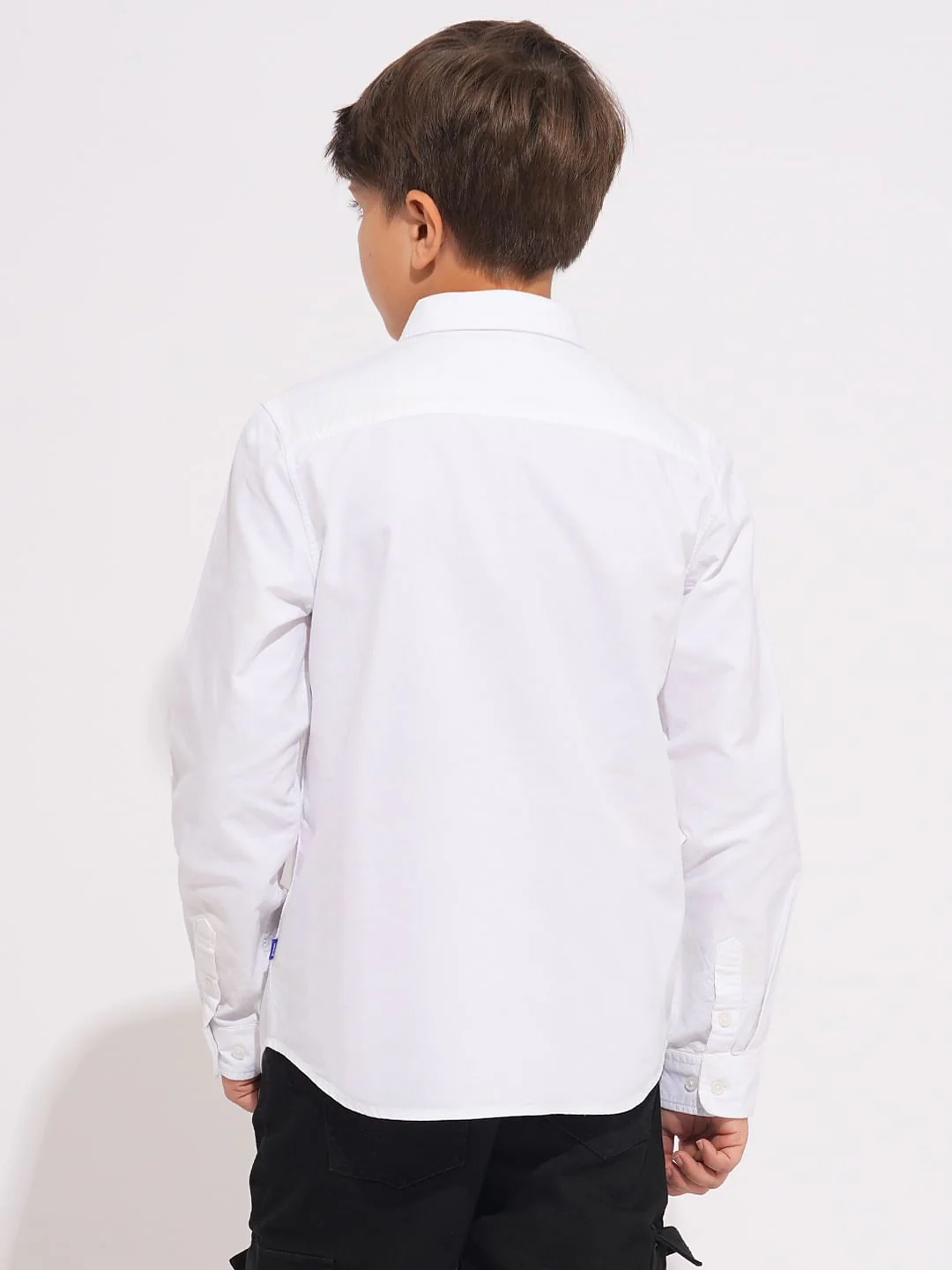 Boys White Oxford Cotton Shirt - Image 4