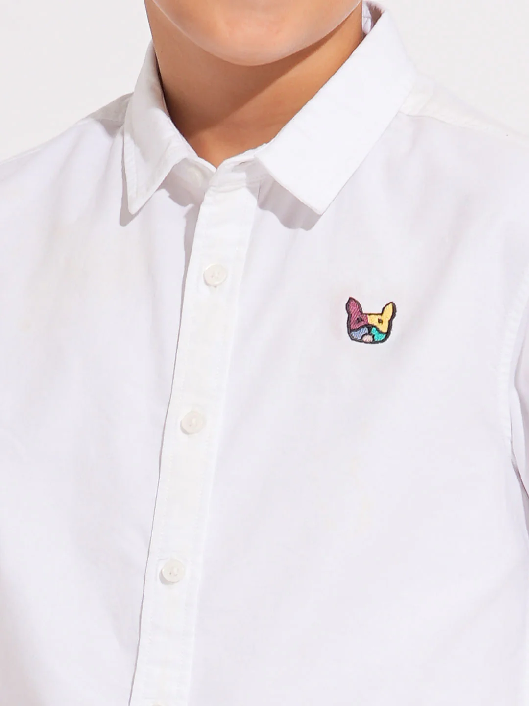 Boys White Oxford Cotton Shirt - Image 6