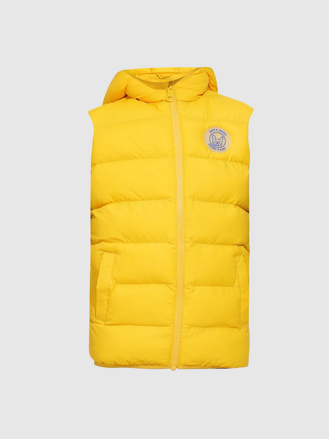 Boys Yellow Sleeveless Hooded Jacket - Image 7