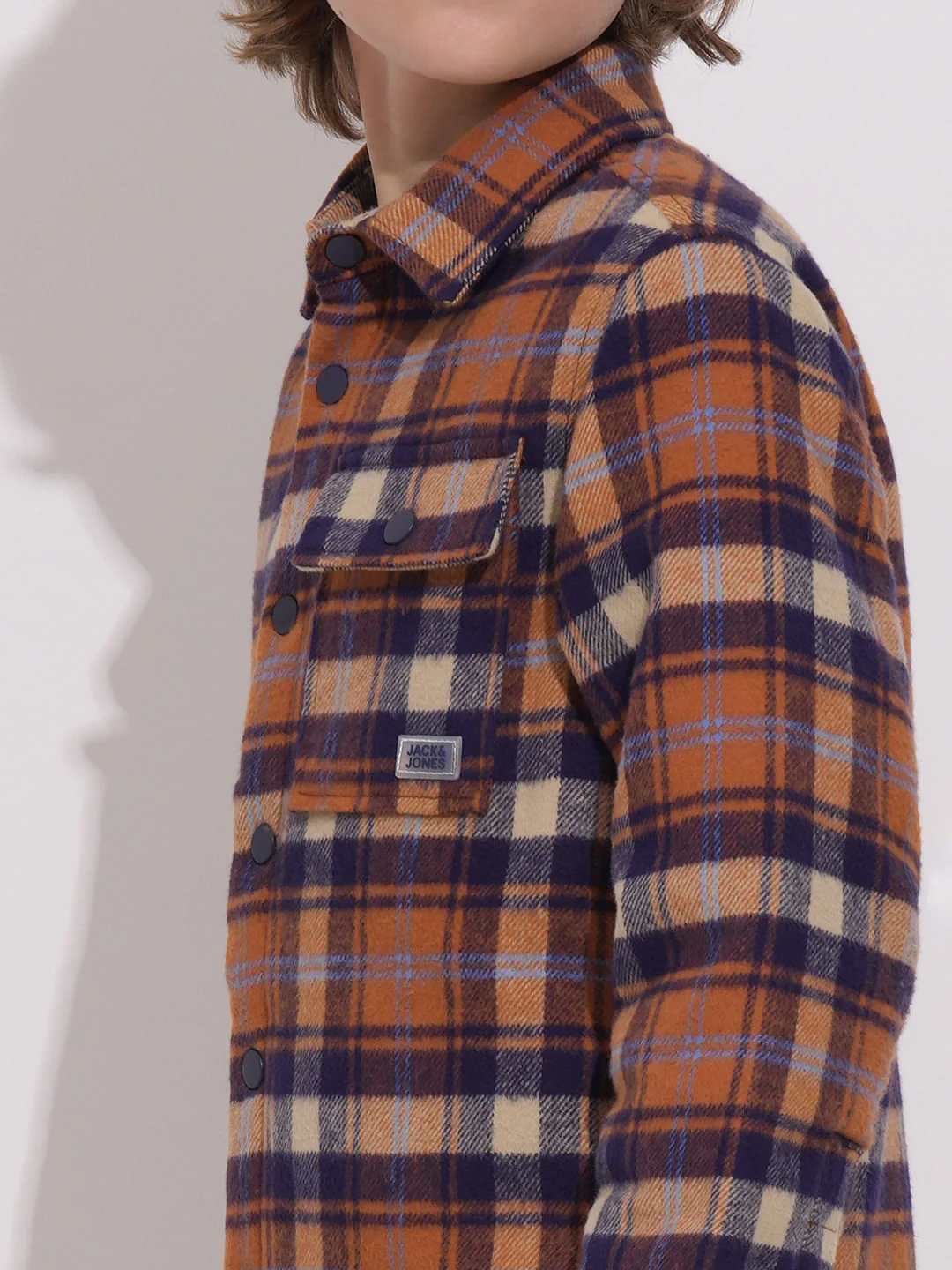 Boys Orange Lumberjack Jacket - Image 6