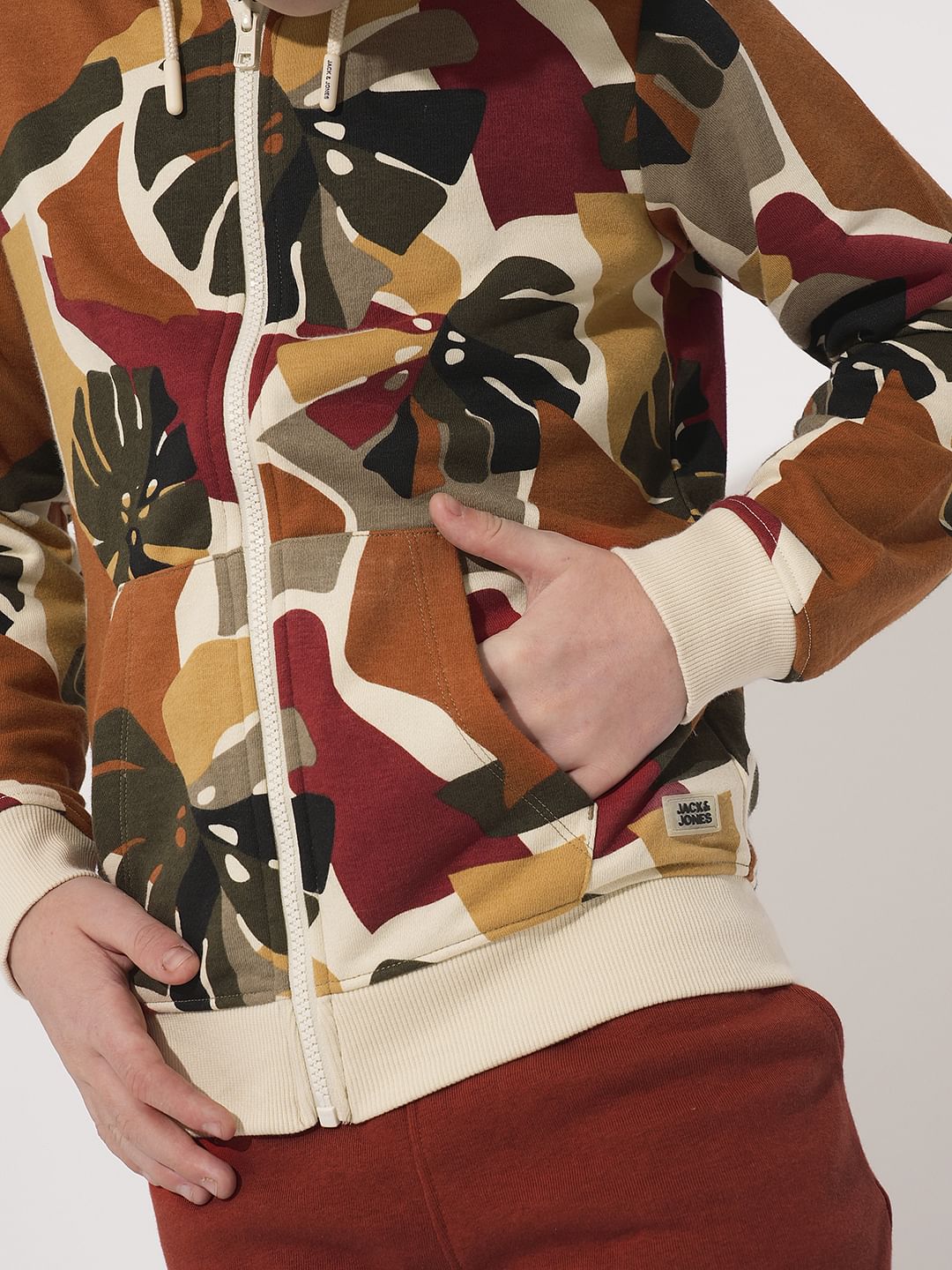Boys Brown Camo Print Co-ord Set Sweatshirt - Image 6