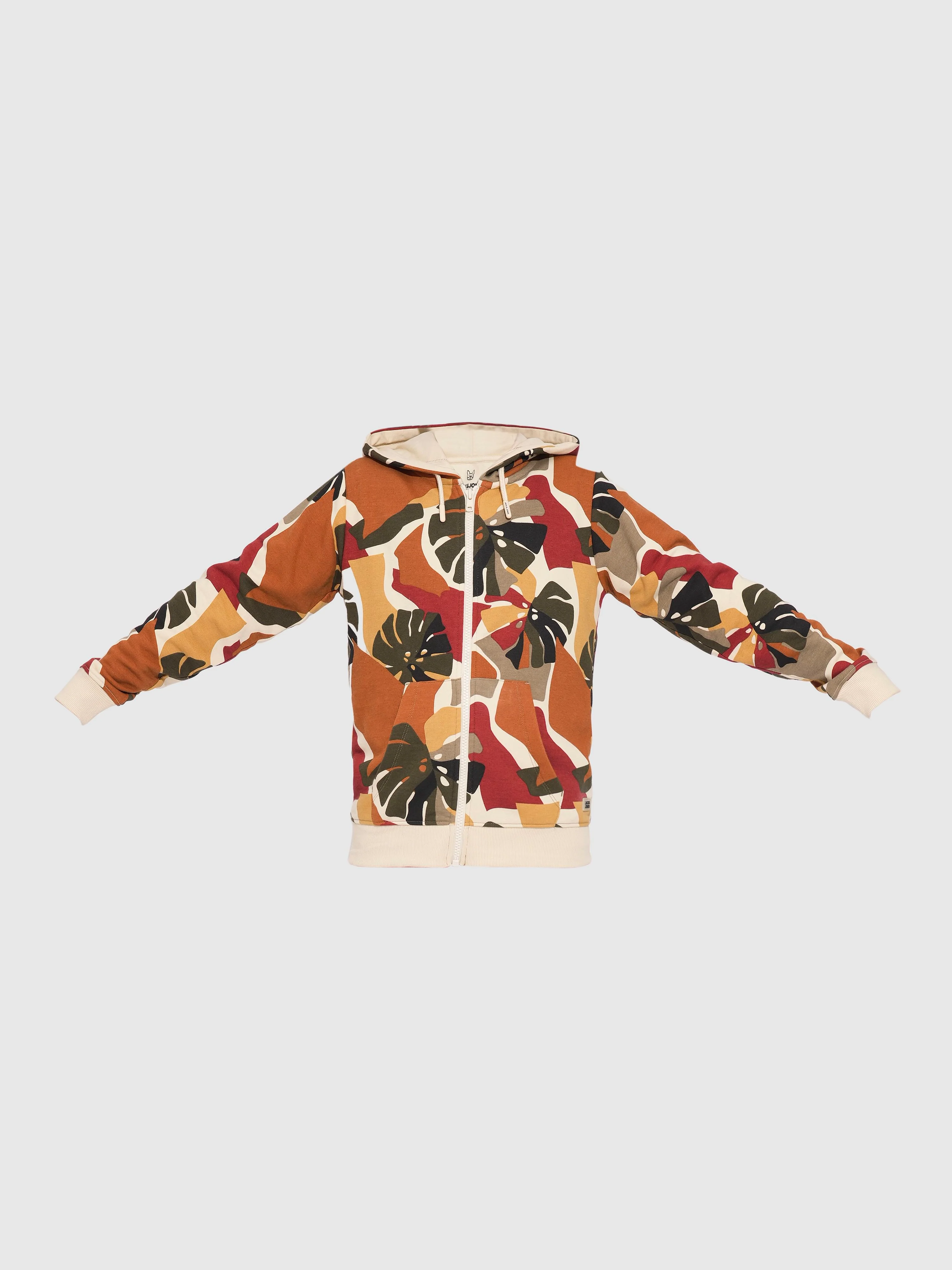 Boys Brown Camo Print Co-ord Set Sweatshirt - Image 7