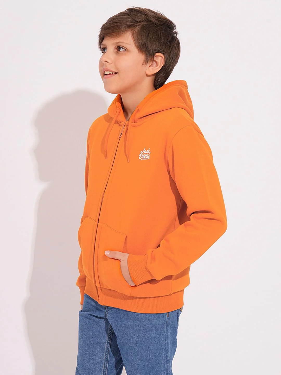 Boys Orange Hooded Sweatshirt - Image 3