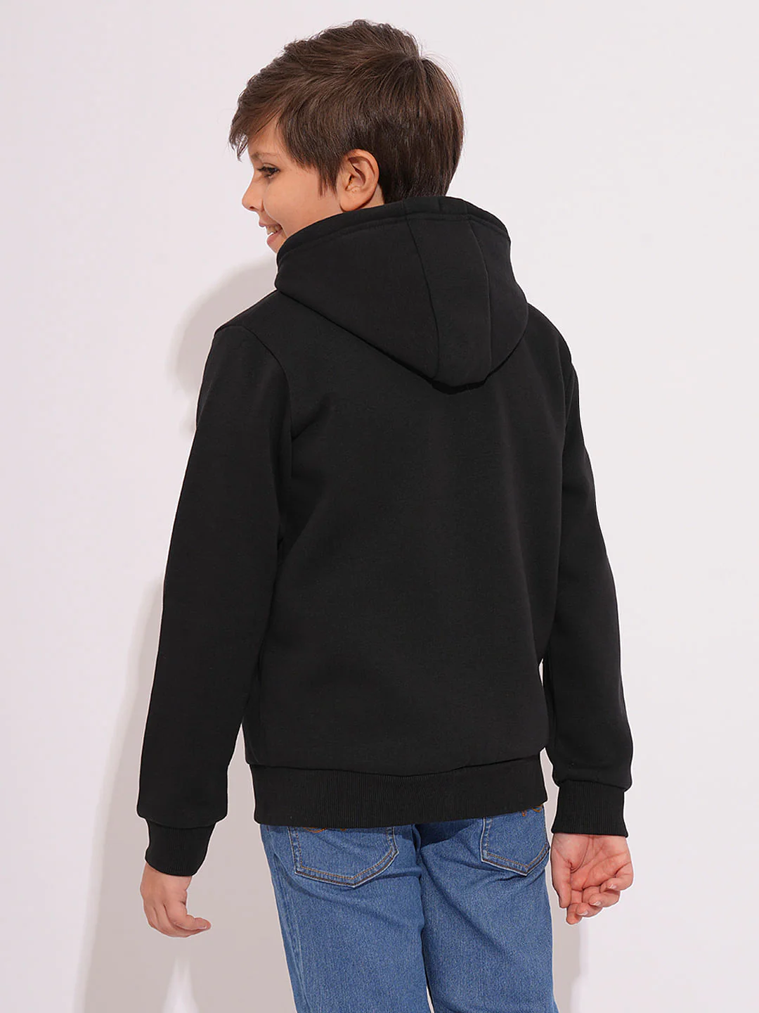 Boys Black Hooded Sweatshirt - Image 4