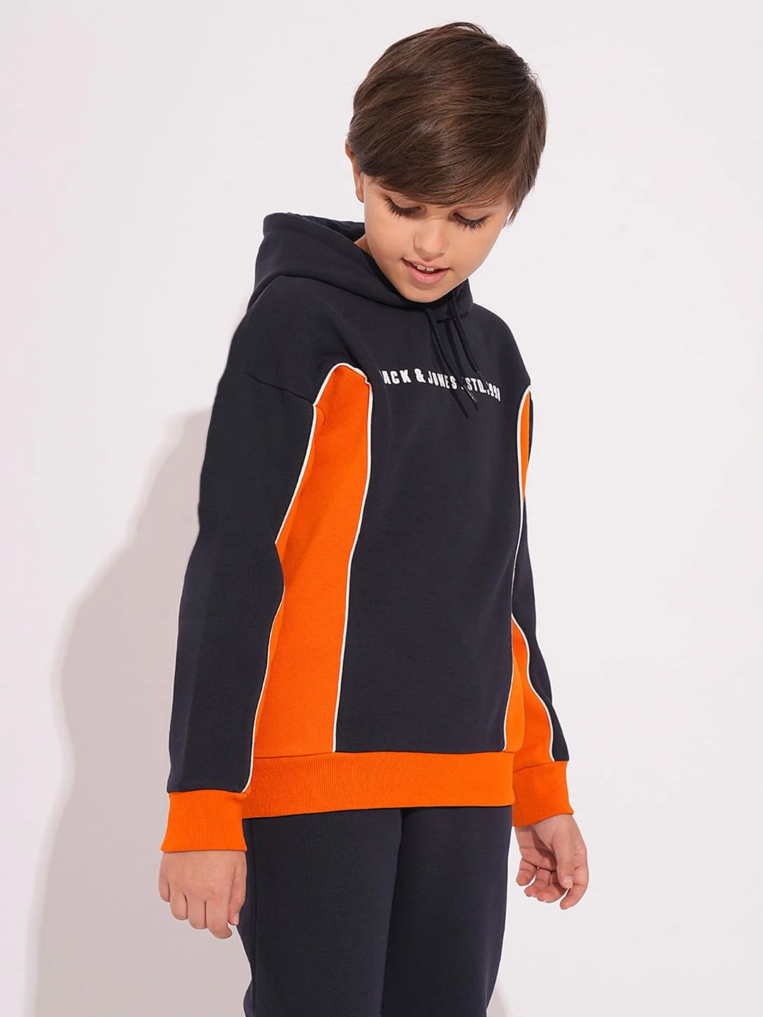 Boys Navy Blue Colourblocked Sweatshirt - Image 3