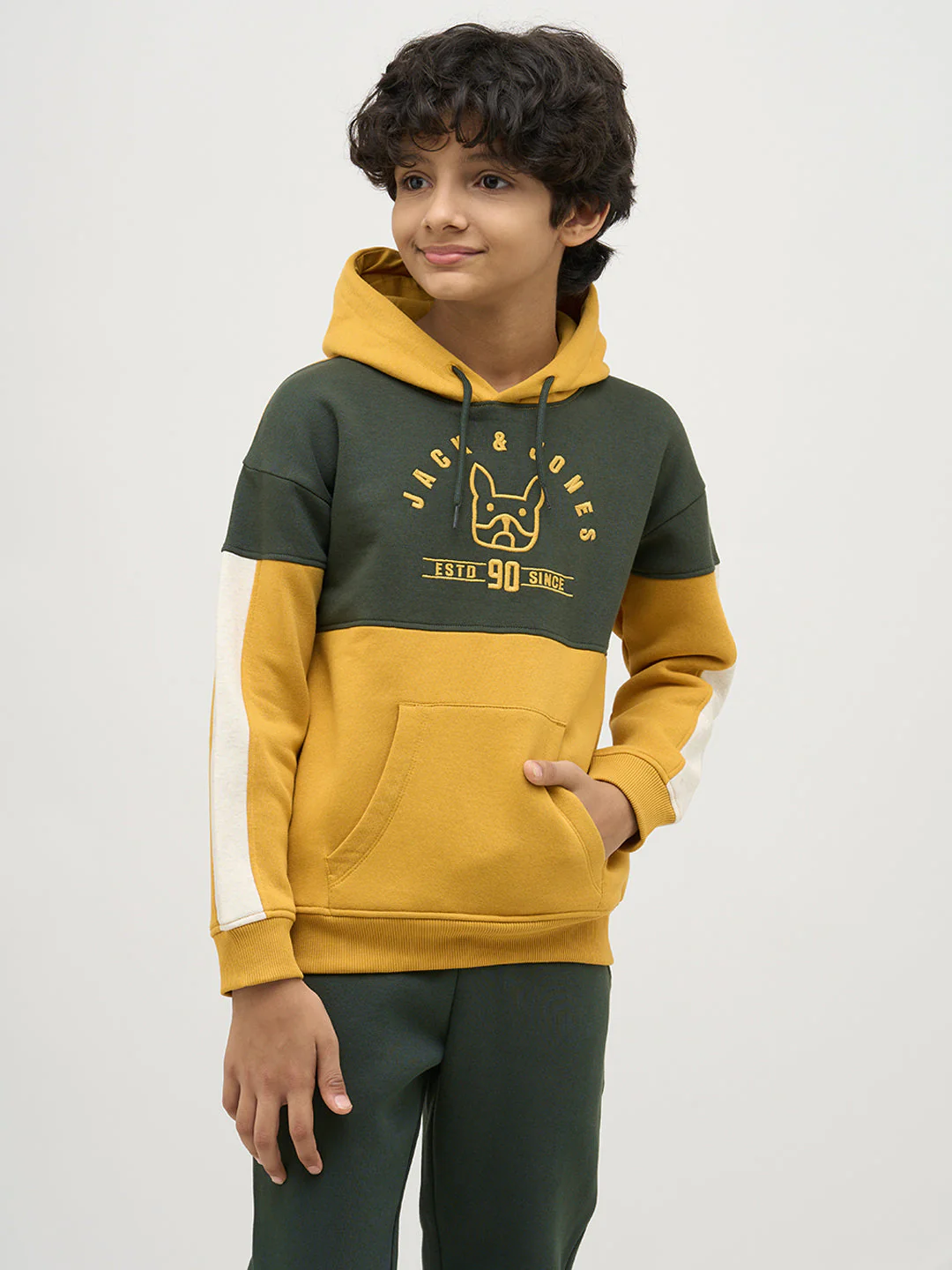 Boys Green Colourblocked Sweatshirt - Image 2