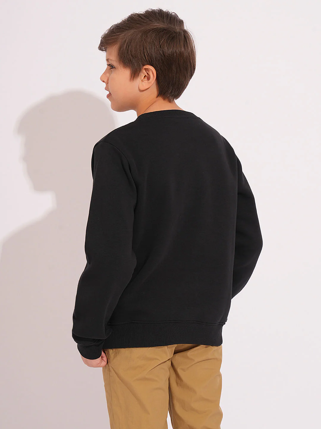 Boys Black Logo Print Sweatshirt - Image 4