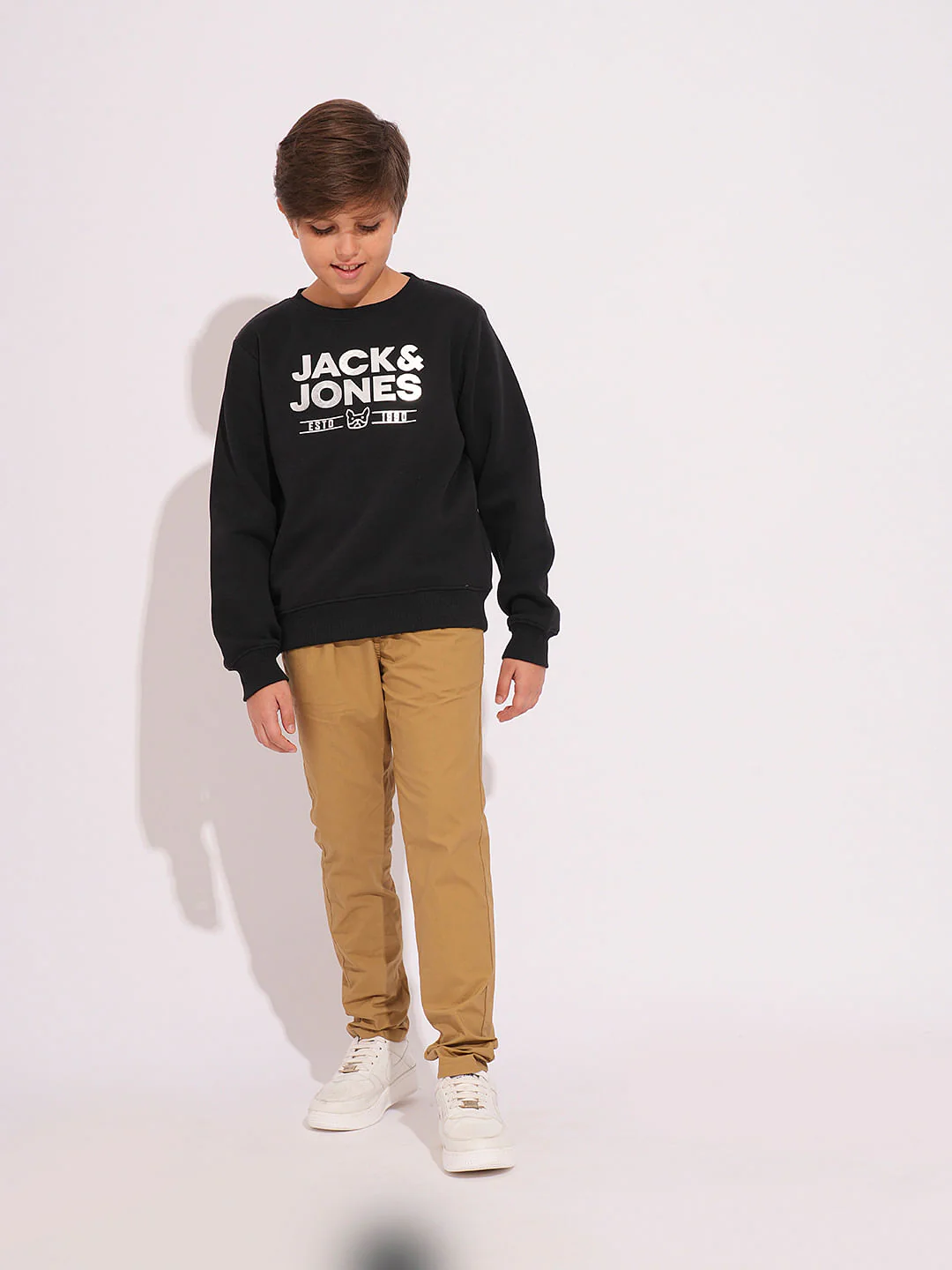 Boys Black Logo Print Sweatshirt - Image 5