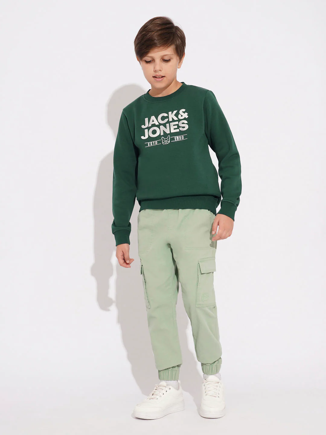 BOYS Green Printed Sweatshirt - Image 5