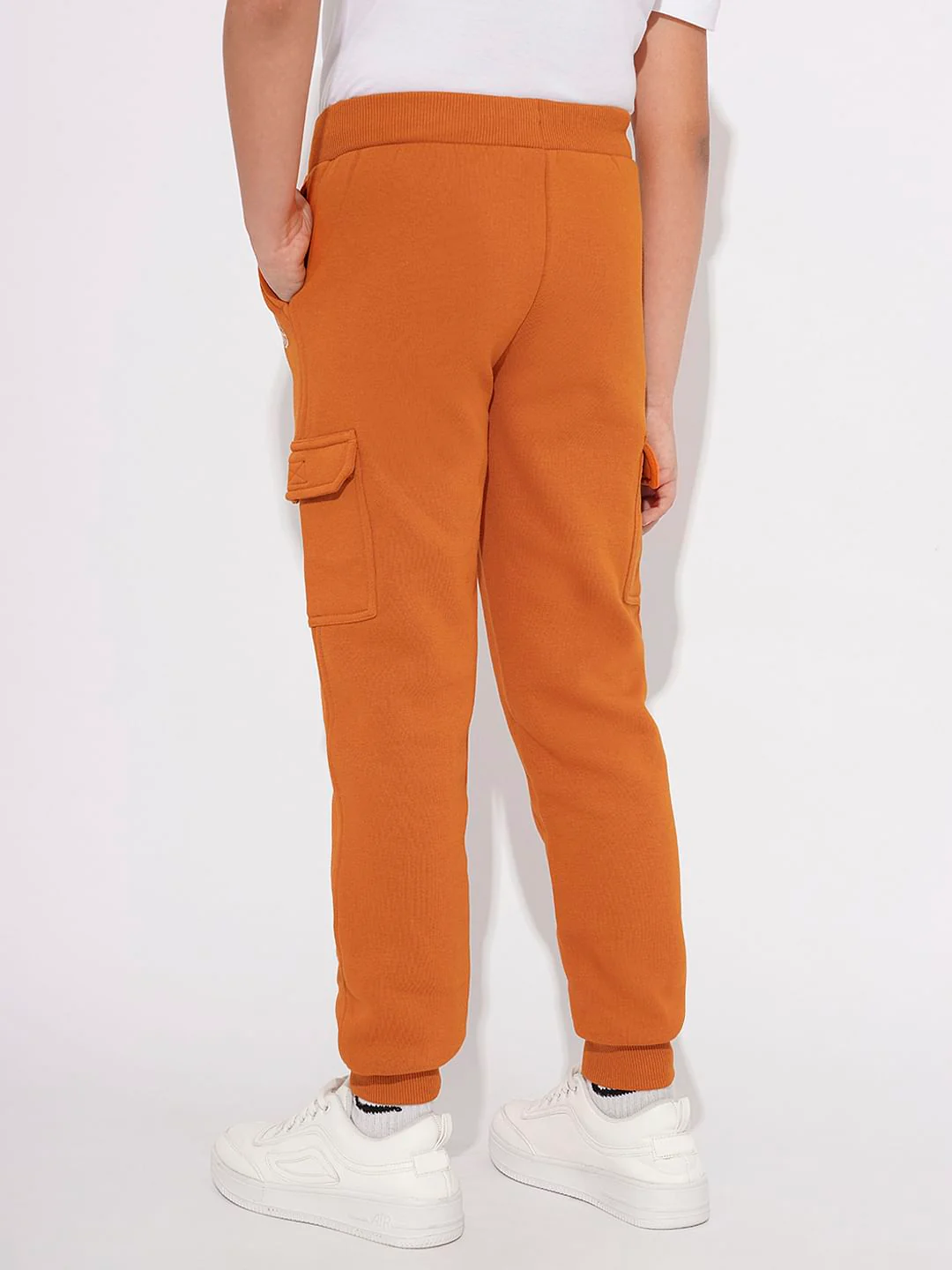 Boys Orange Jogger Sweatpants - Image 4