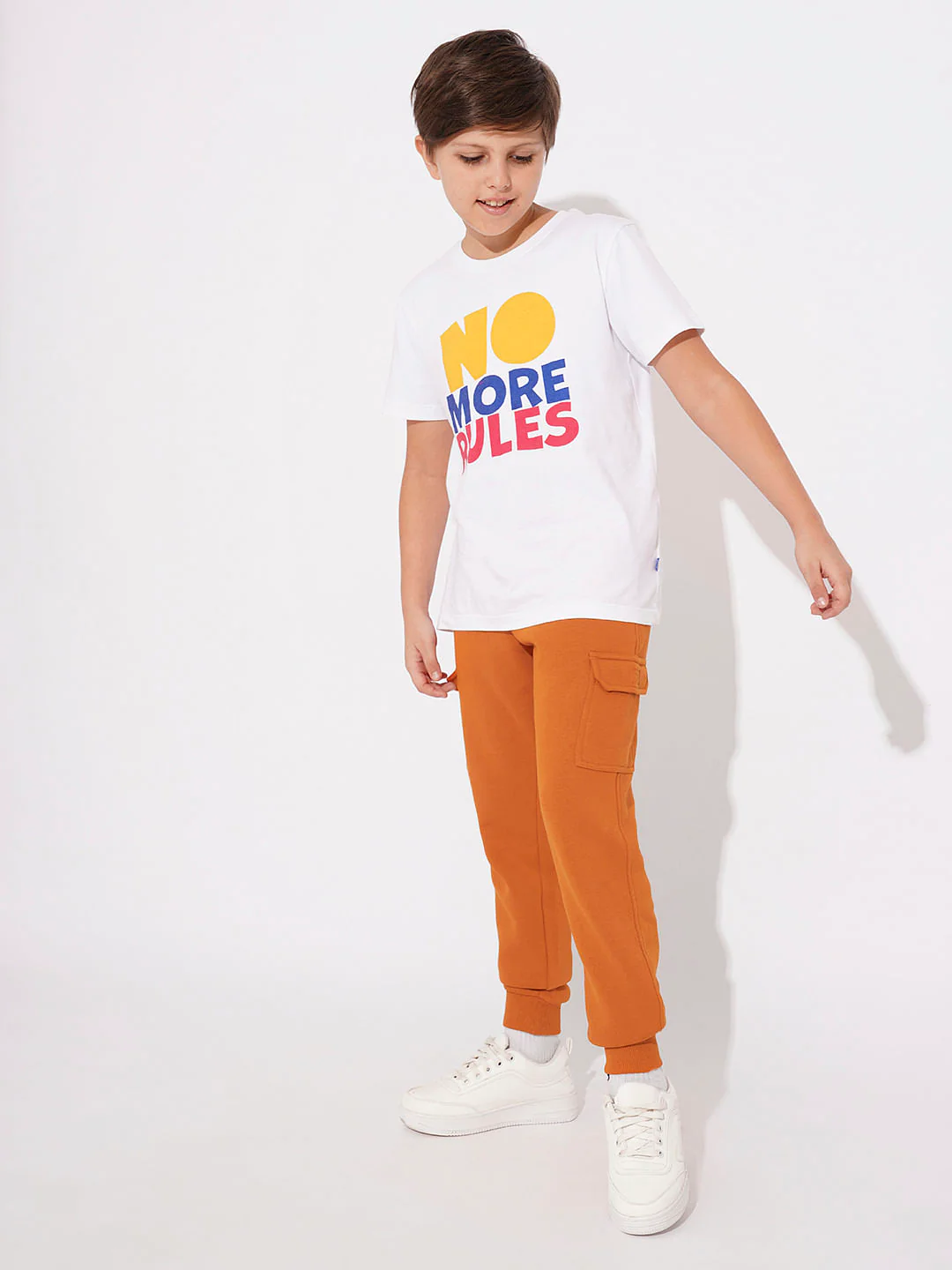 Boys Orange Jogger Sweatpants - Image 5