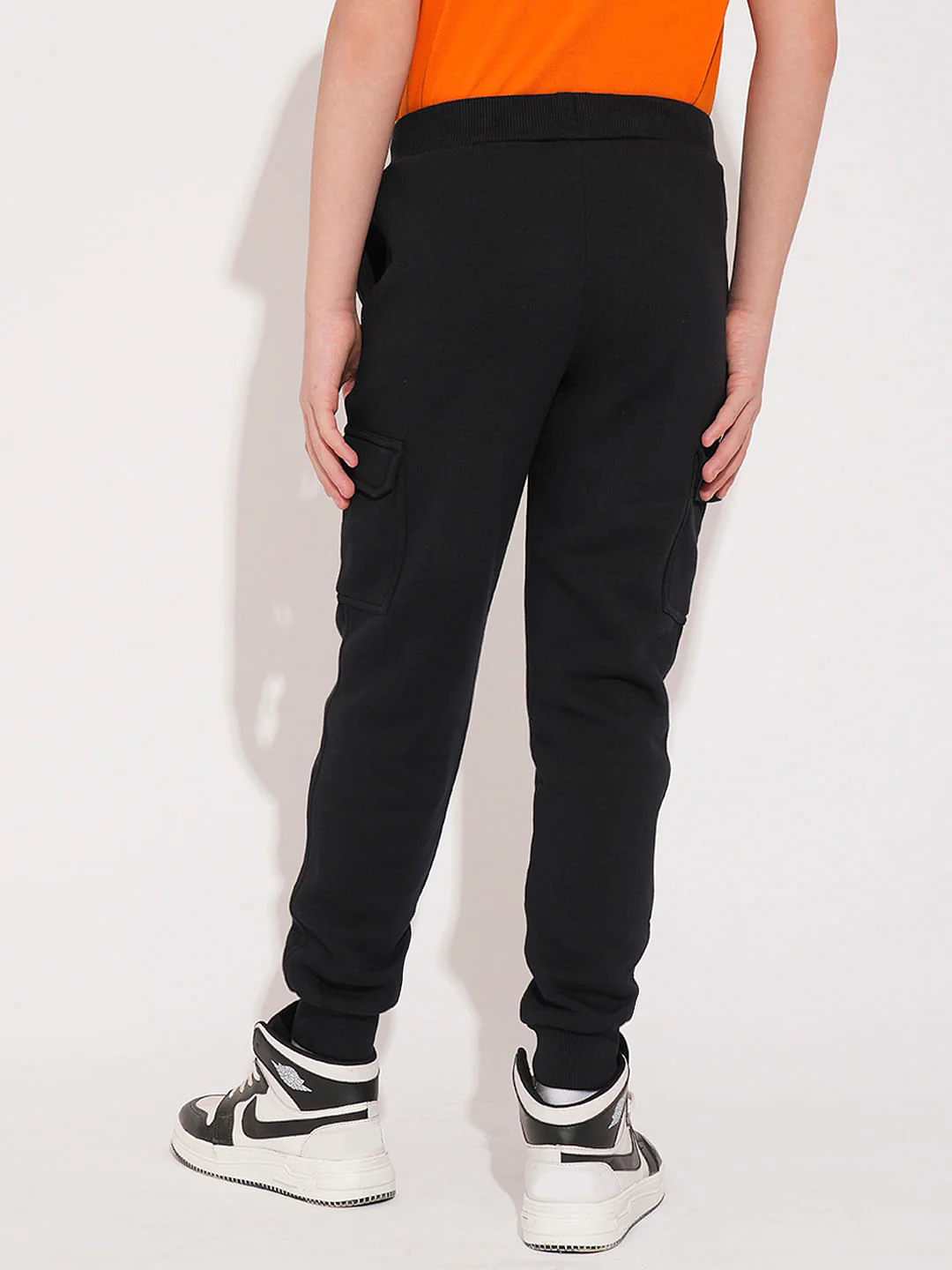 Boys Black Jogger Sweatpants - Image 4
