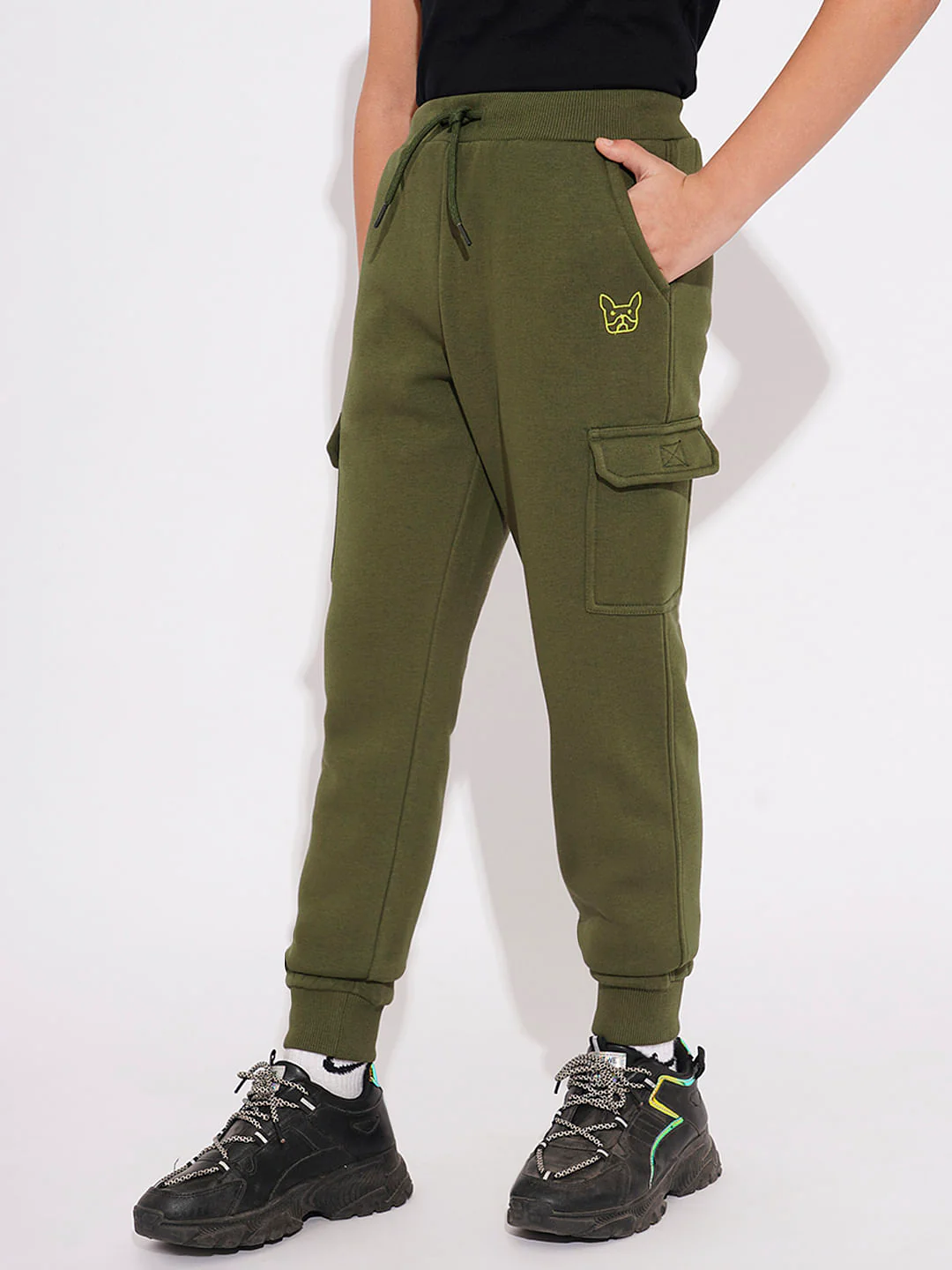 Boys Olive Jogger Sweatpants - Image 3