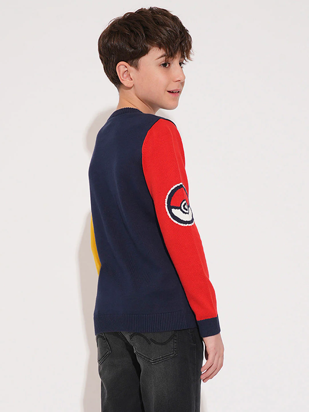 PIKACHU Navy Blue Printed Pullover - Image 4