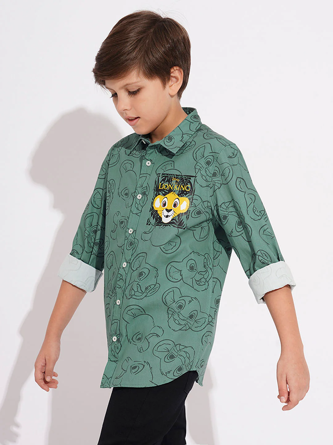 LION KING Green Printed Shirt - Image 3