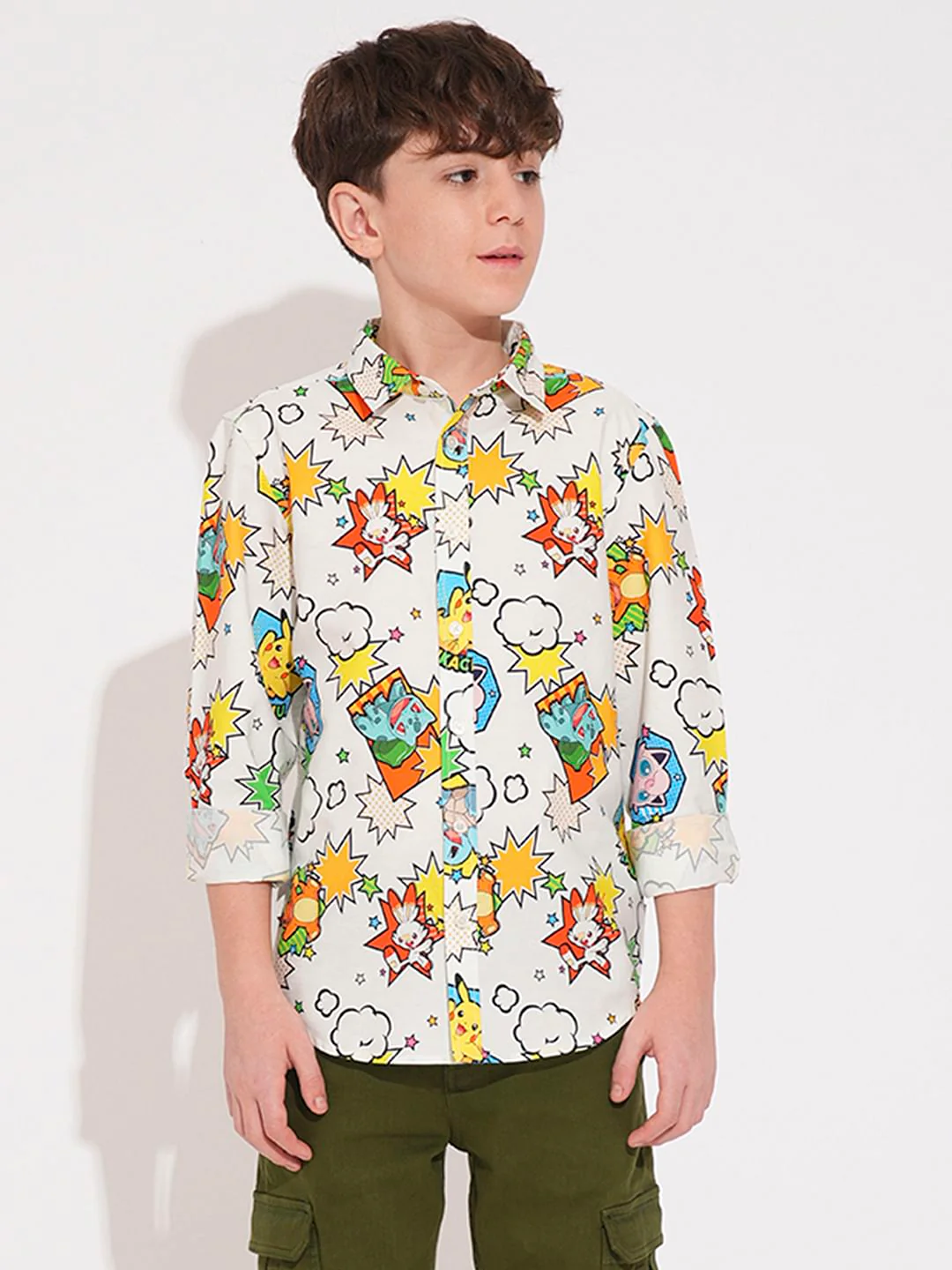 POKEMON Printed Cotton Shirt - Image 2