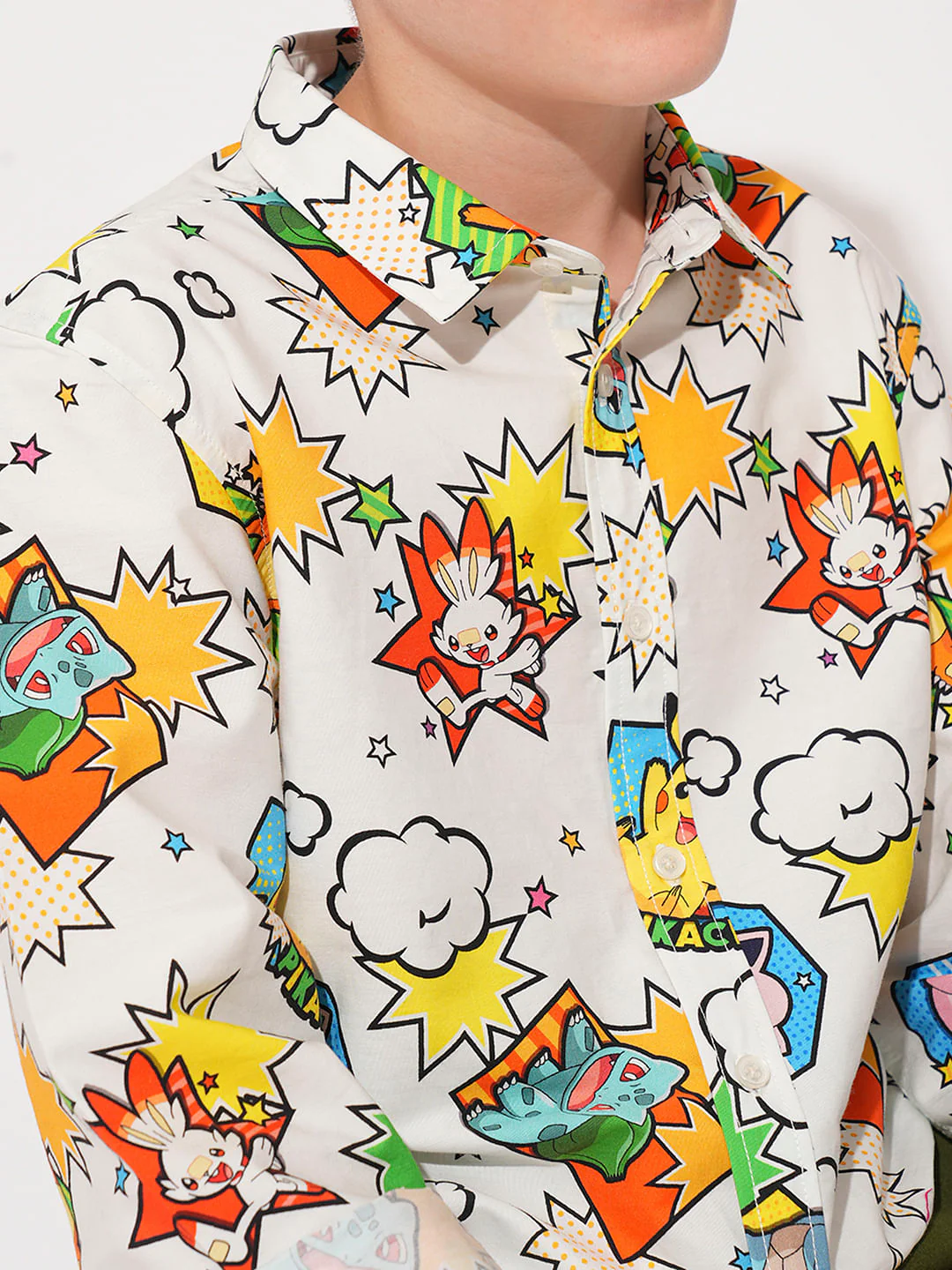 POKEMON Printed Cotton Shirt - Image 6