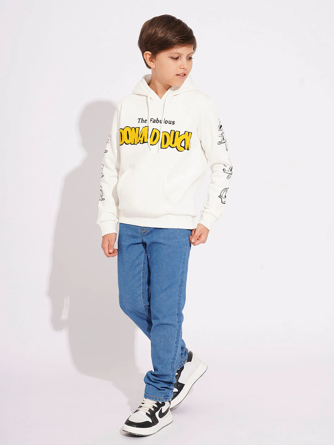 DONALD DUCK White Hooded Sweatshirt - Image 5