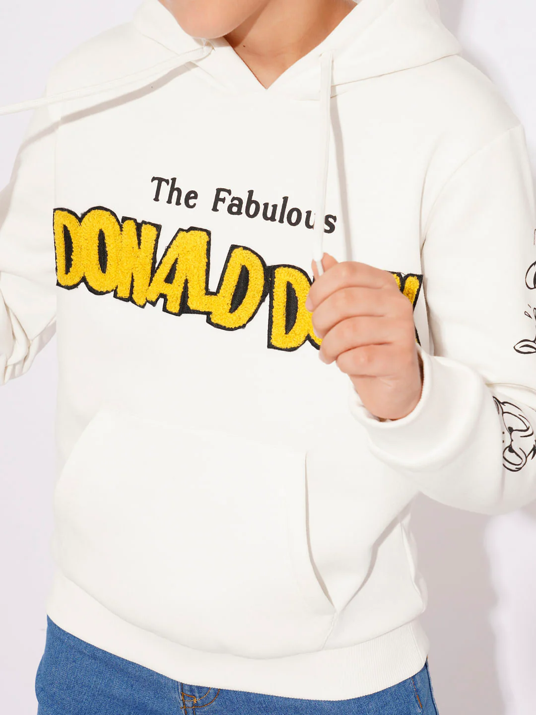 DONALD DUCK White Hooded Sweatshirt - Image 6