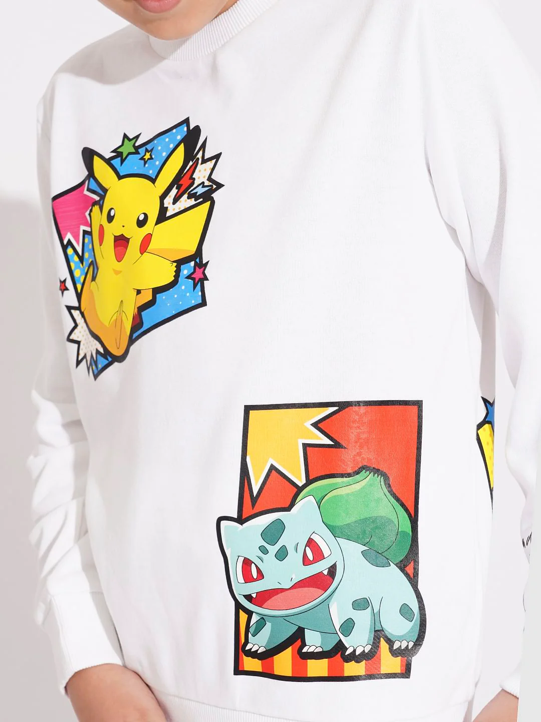 Pokemon White Printed Co-ord Set Sweatshirt - Image 6