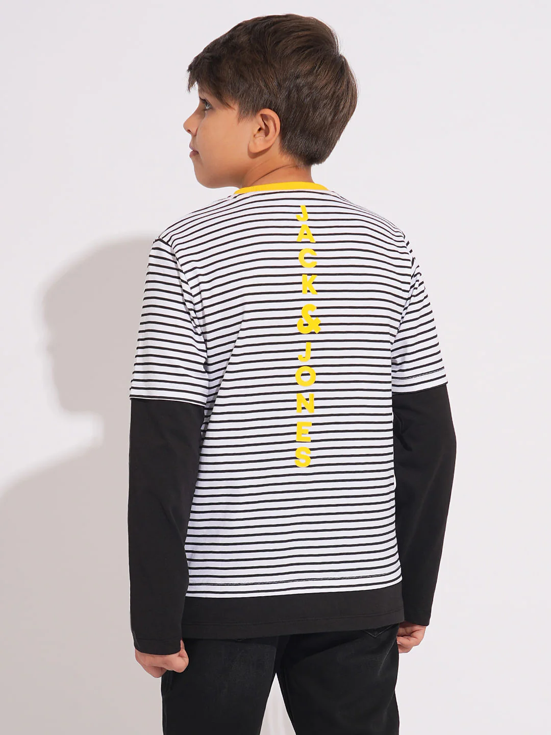DONALD DUCK Black Striped T-shirt - Image 4