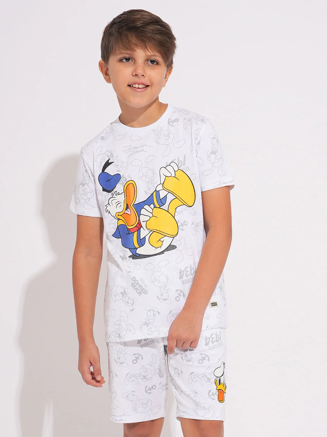 DONALD DUCK White Printed Co-ord Set T-shirt - Image 2