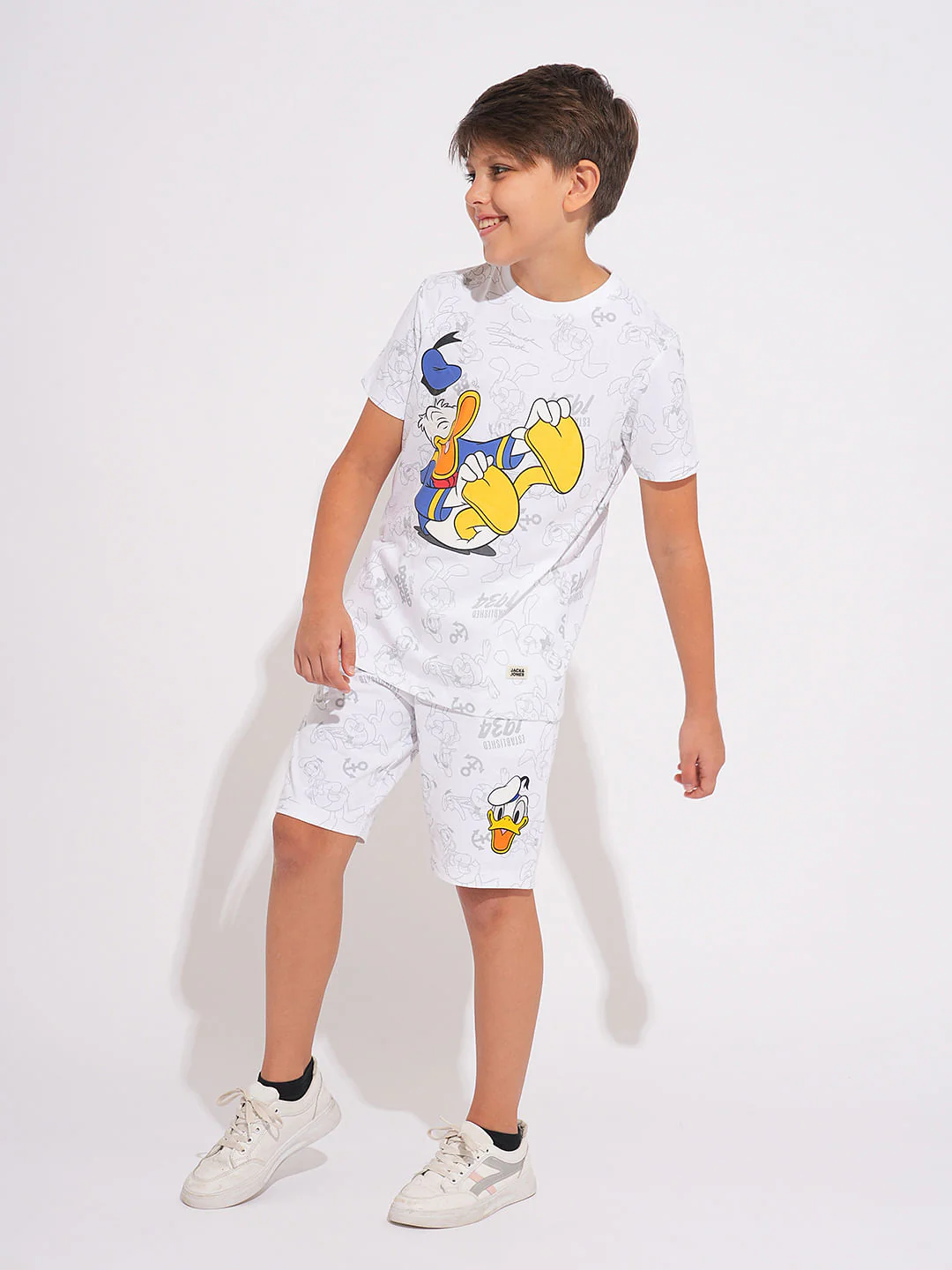 DONALD DUCK White Printed Co-ord Set T-shirt - Image 5