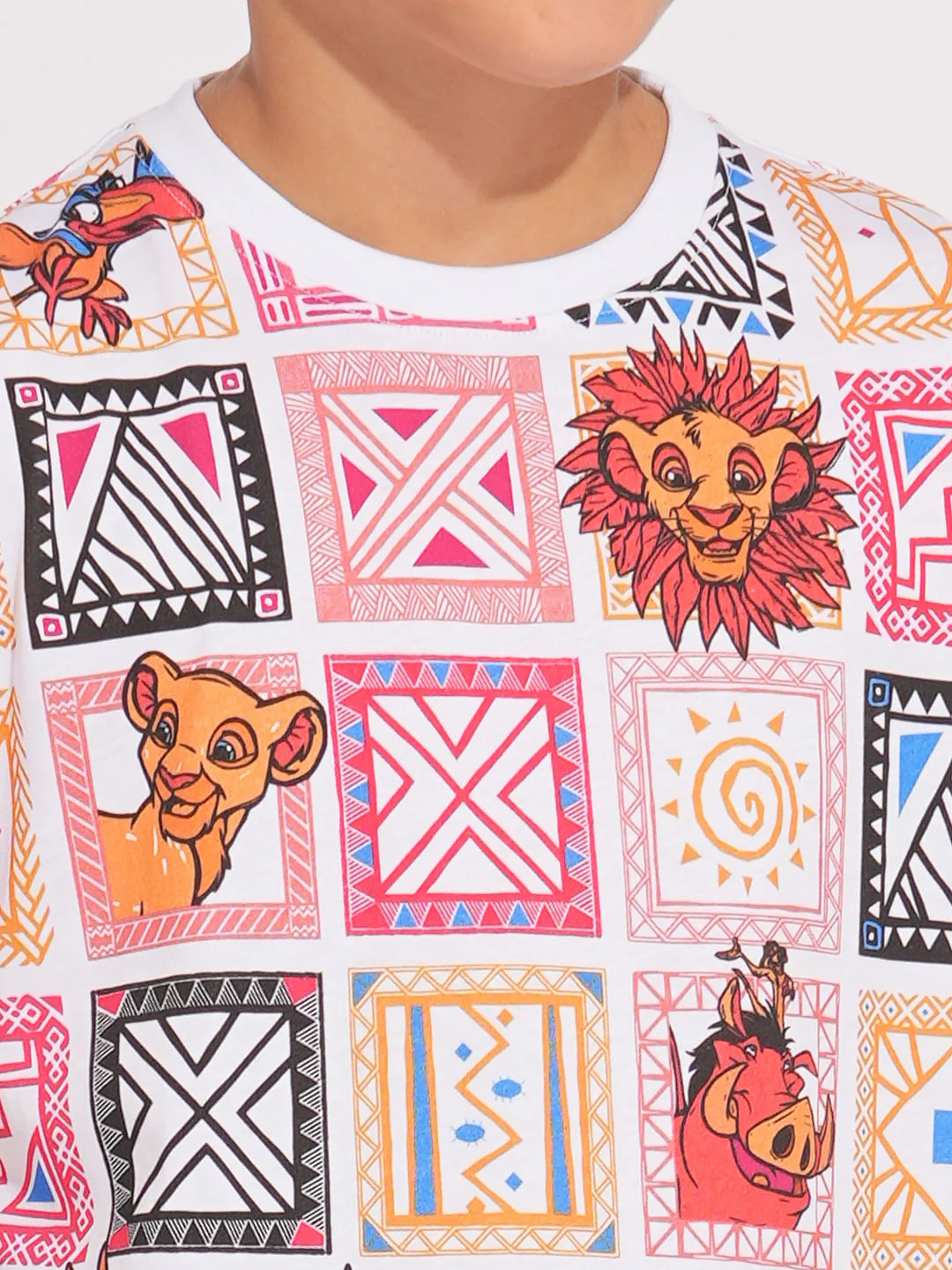 Mufasa & Friends White Printed Co-ord Set T-shirt - Image 6