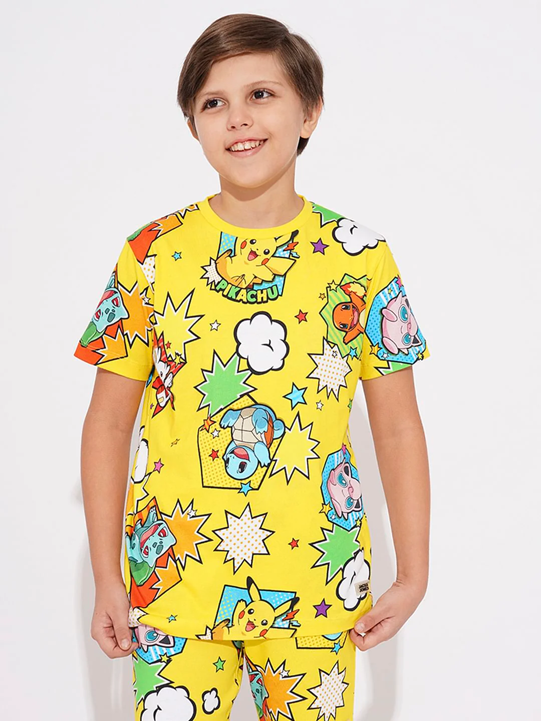 Pokemon Yellow Printed Co-ord Set T-shirt - Image 2