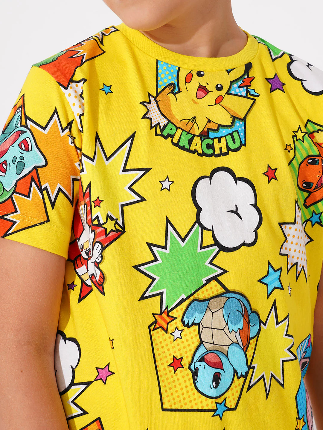 Pokemon Yellow Printed Co-ord Set T-shirt - Image 6