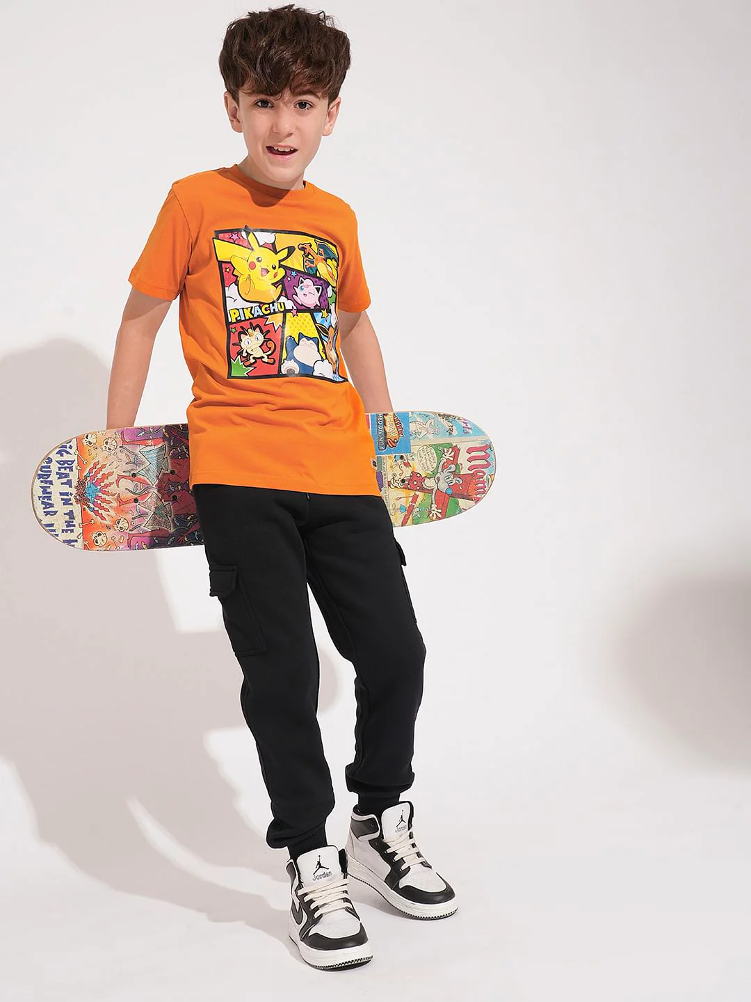 PIKACHU Orange Printed T-Shirt