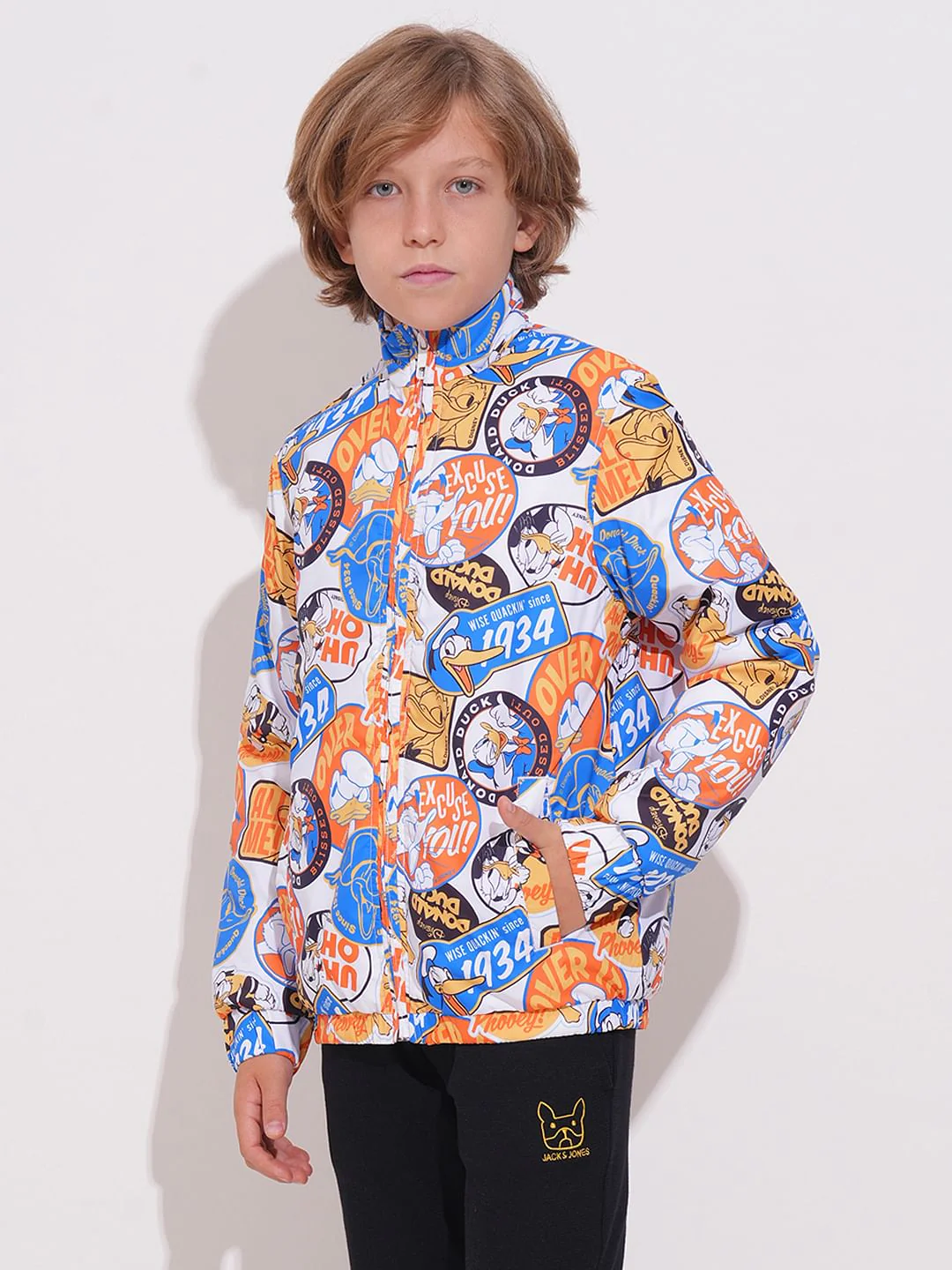 White Donald Duck Puffer Jacket - Image 3