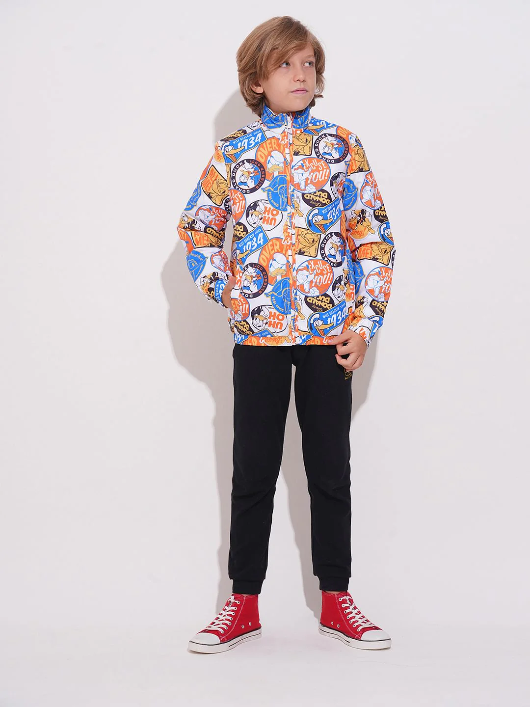 White Donald Duck Puffer Jacket - Image 5