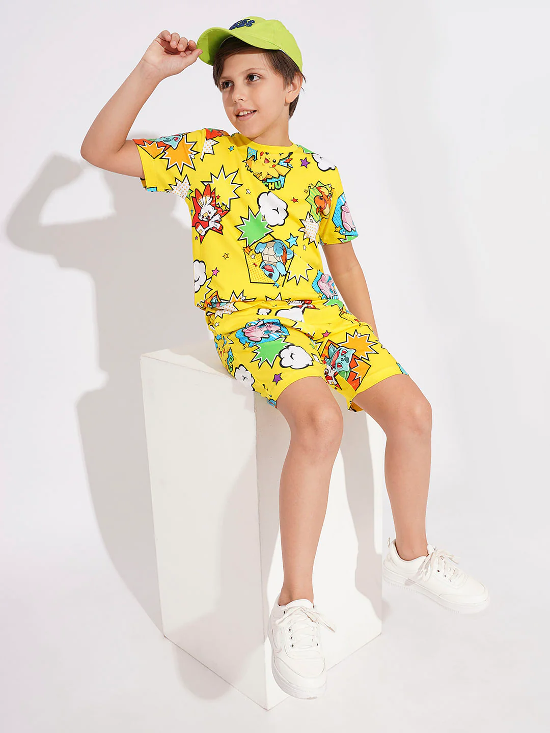 Pokemon Yellow Printed Co-ord Set Shorts